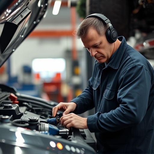 auto technician working