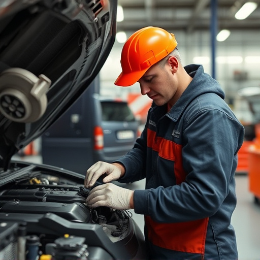 auto technician working