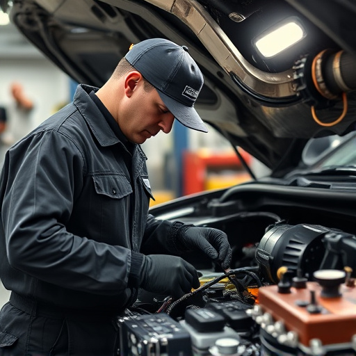 auto technician working