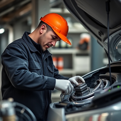 auto technician working