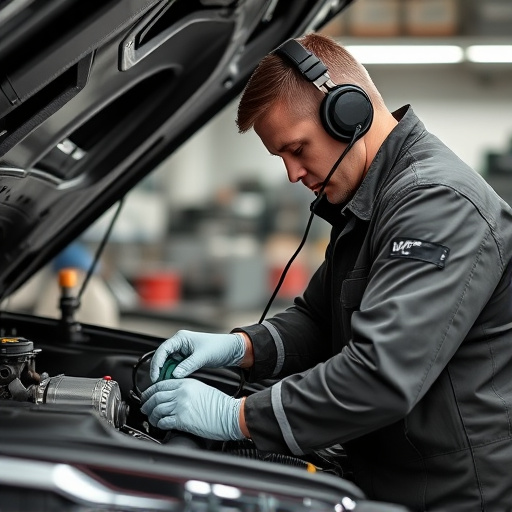 auto technician working