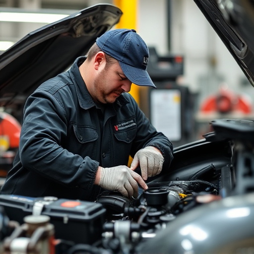 auto technician working