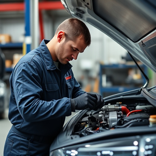 auto technician working