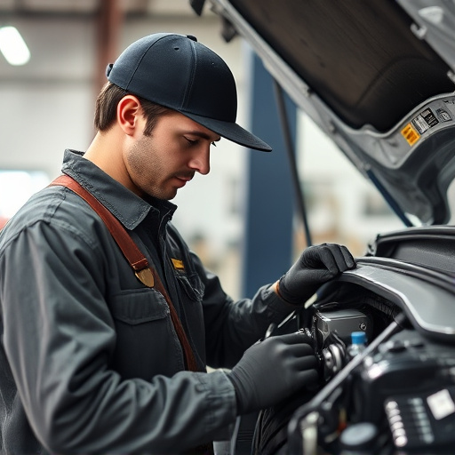 auto technician working