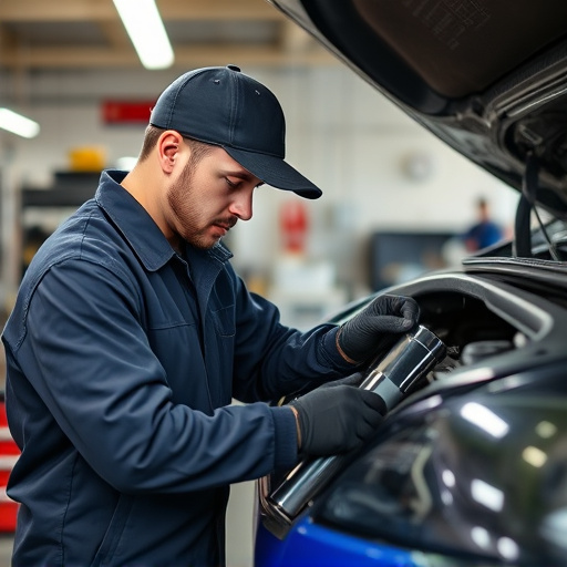 auto technician working