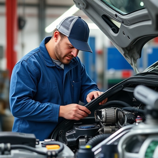 auto technician working