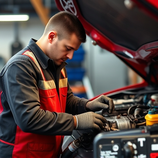 auto technician working