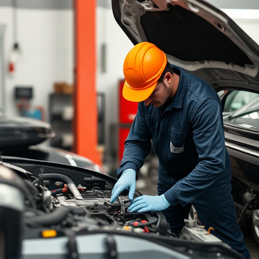 auto technician working