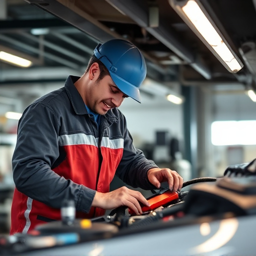 auto technician working