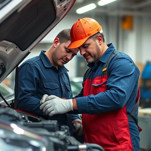 auto technician working