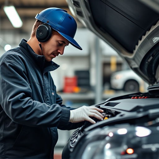 auto technician working