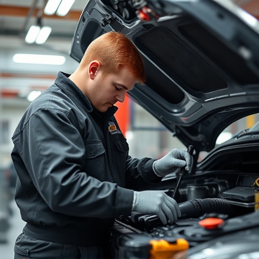 auto technician working