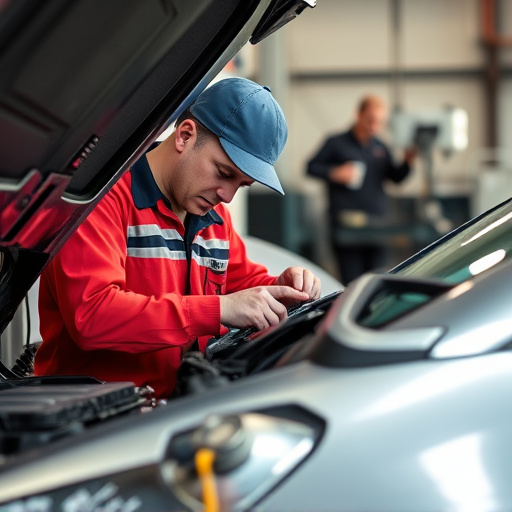 auto technician working