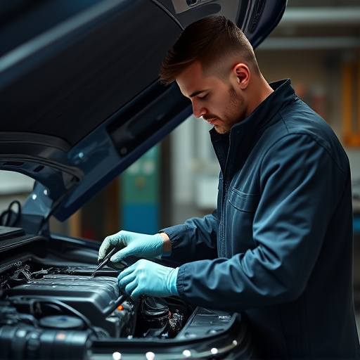 auto technician working