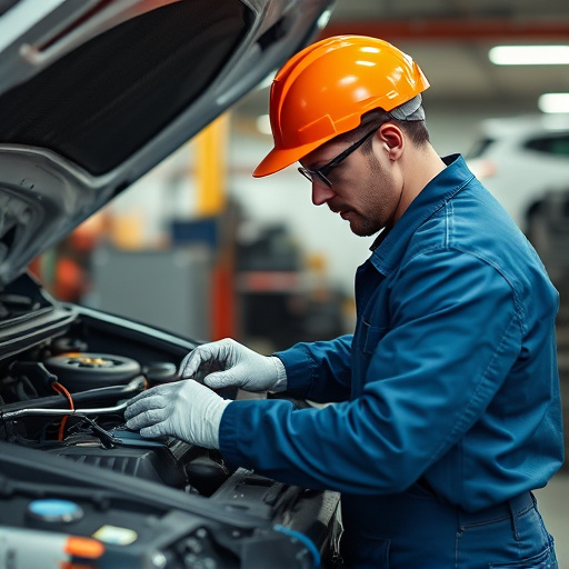 auto technician working