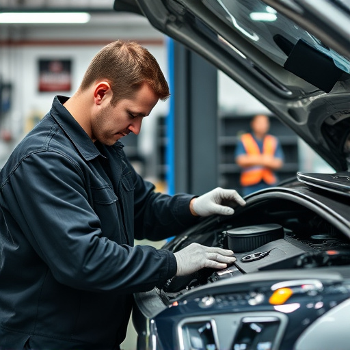 auto technician working