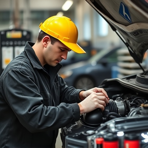 auto technician working