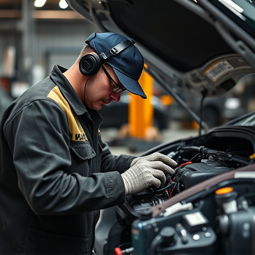 auto technician working