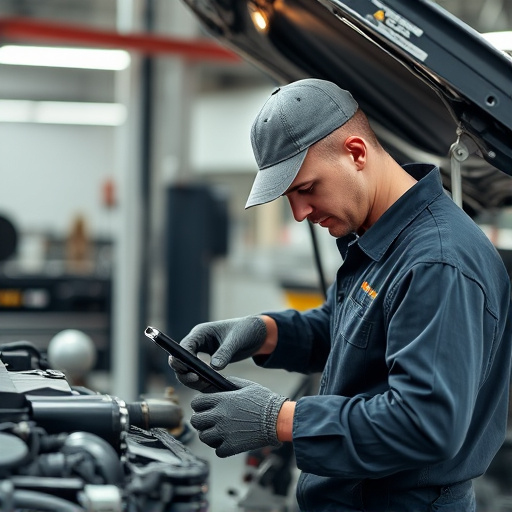 auto technician working