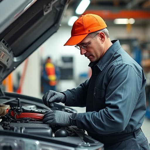 auto technician working