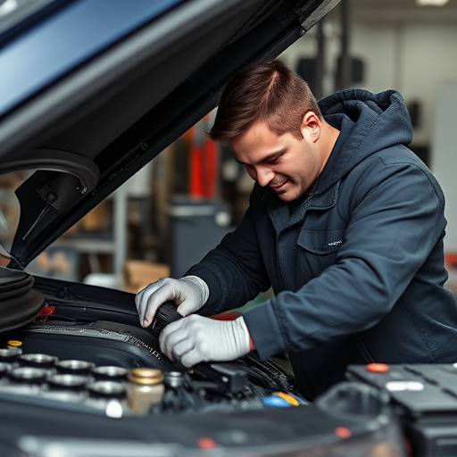 auto technician working