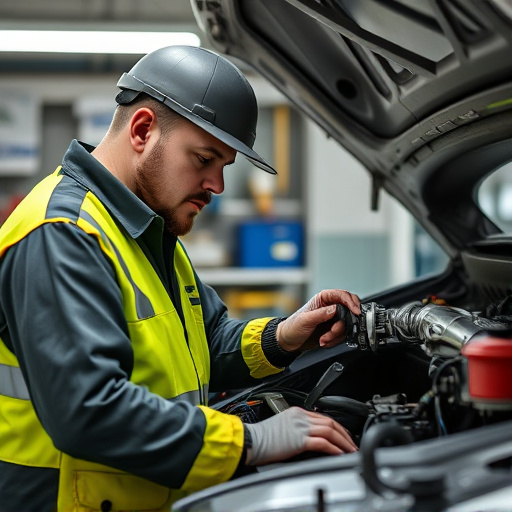 auto technician working