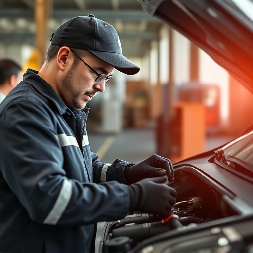 auto technician working