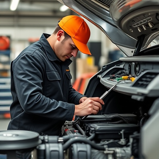 auto technician working