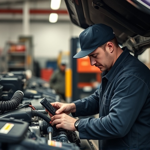 auto technician working
