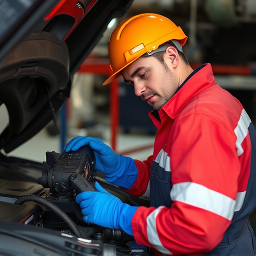 auto technician working