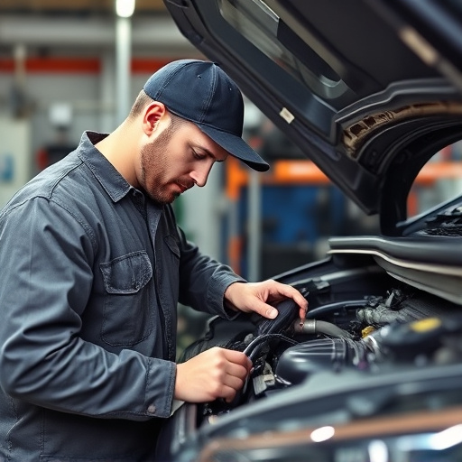 auto technician working