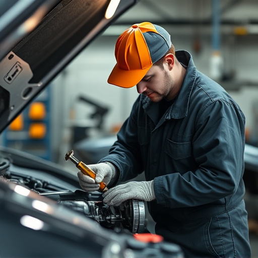 auto technician working