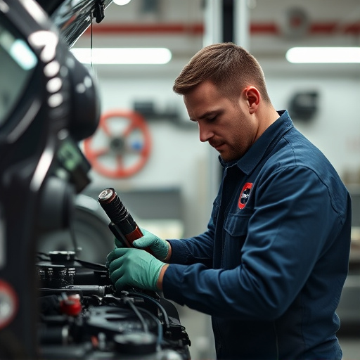 auto technician working
