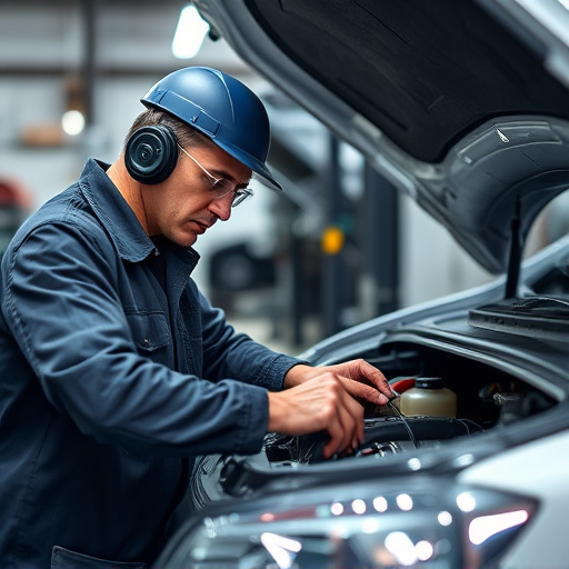 auto technician working