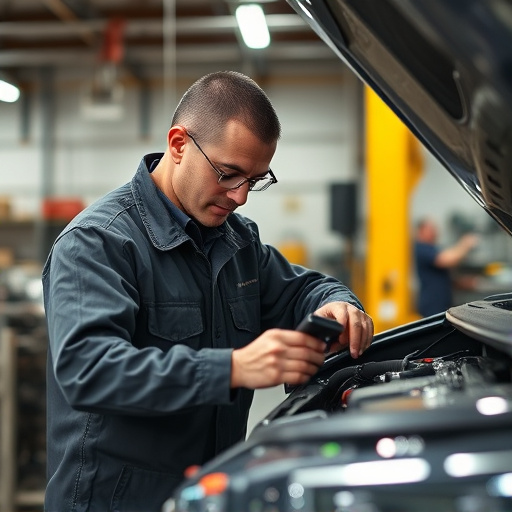 auto technician working