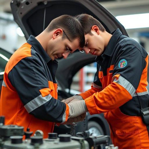 auto technician working