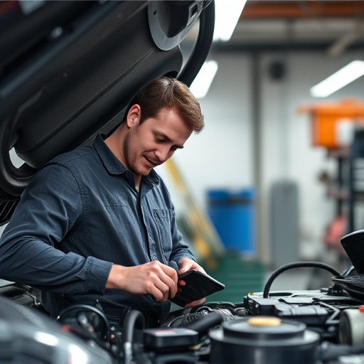auto technician working