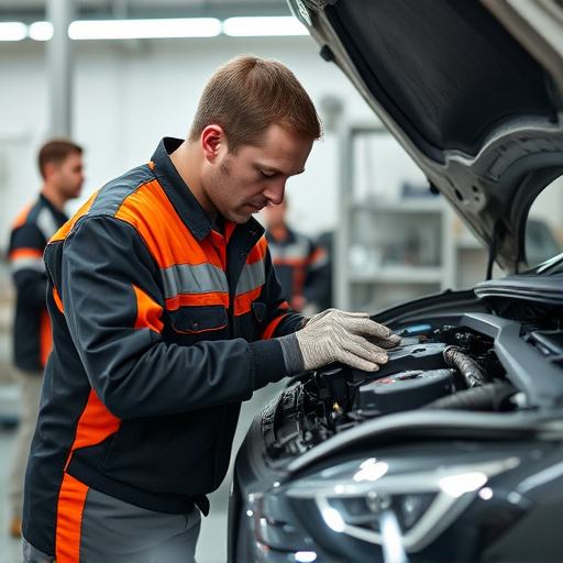 auto technician working