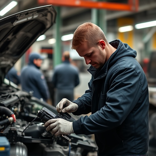 auto technician working
