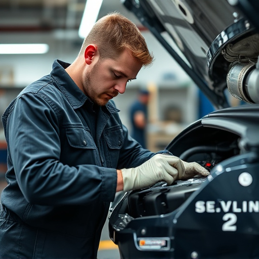 auto technician working