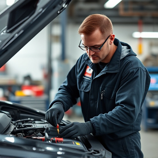 auto technician working