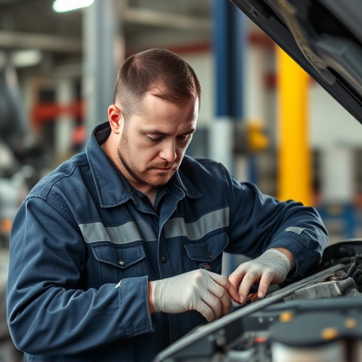 auto technician working