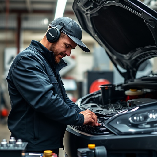 auto technician working
