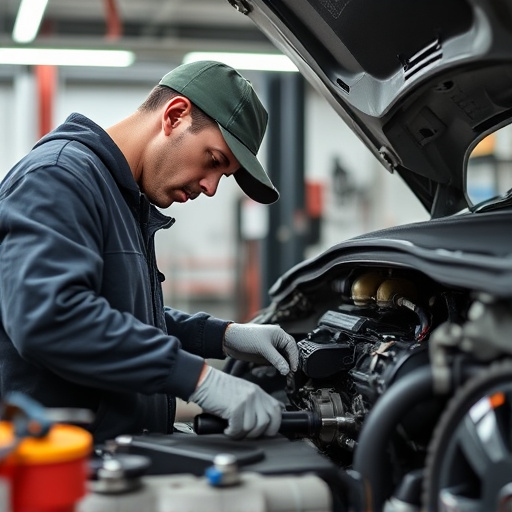 auto technician working