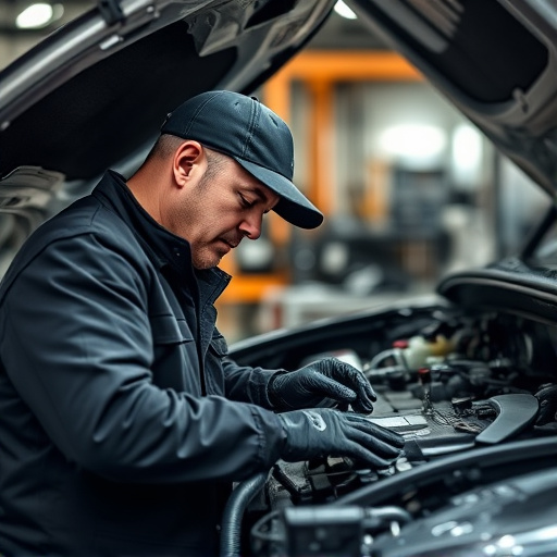 auto technician working