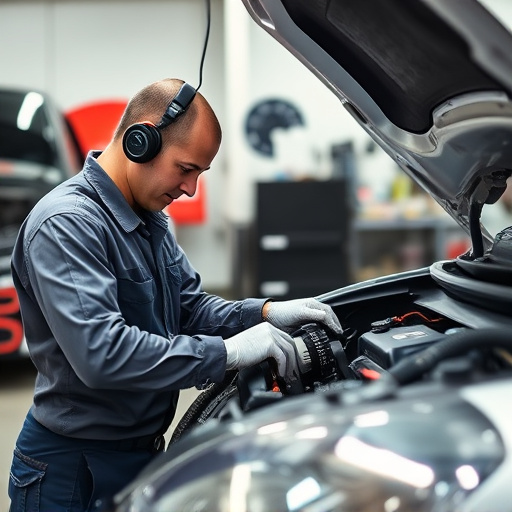 auto technician working