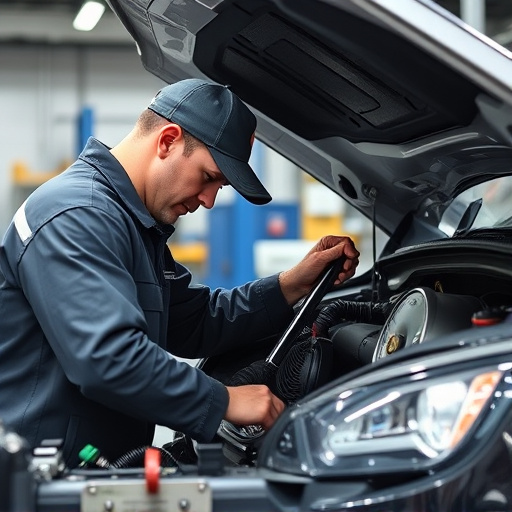 auto technician working