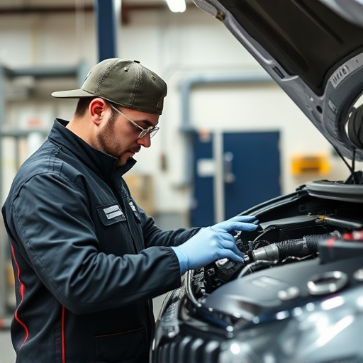 auto technician working
