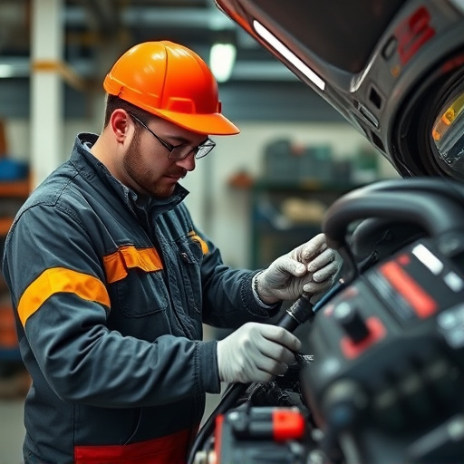 auto technician working