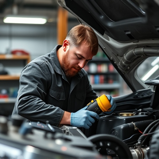 auto technician working